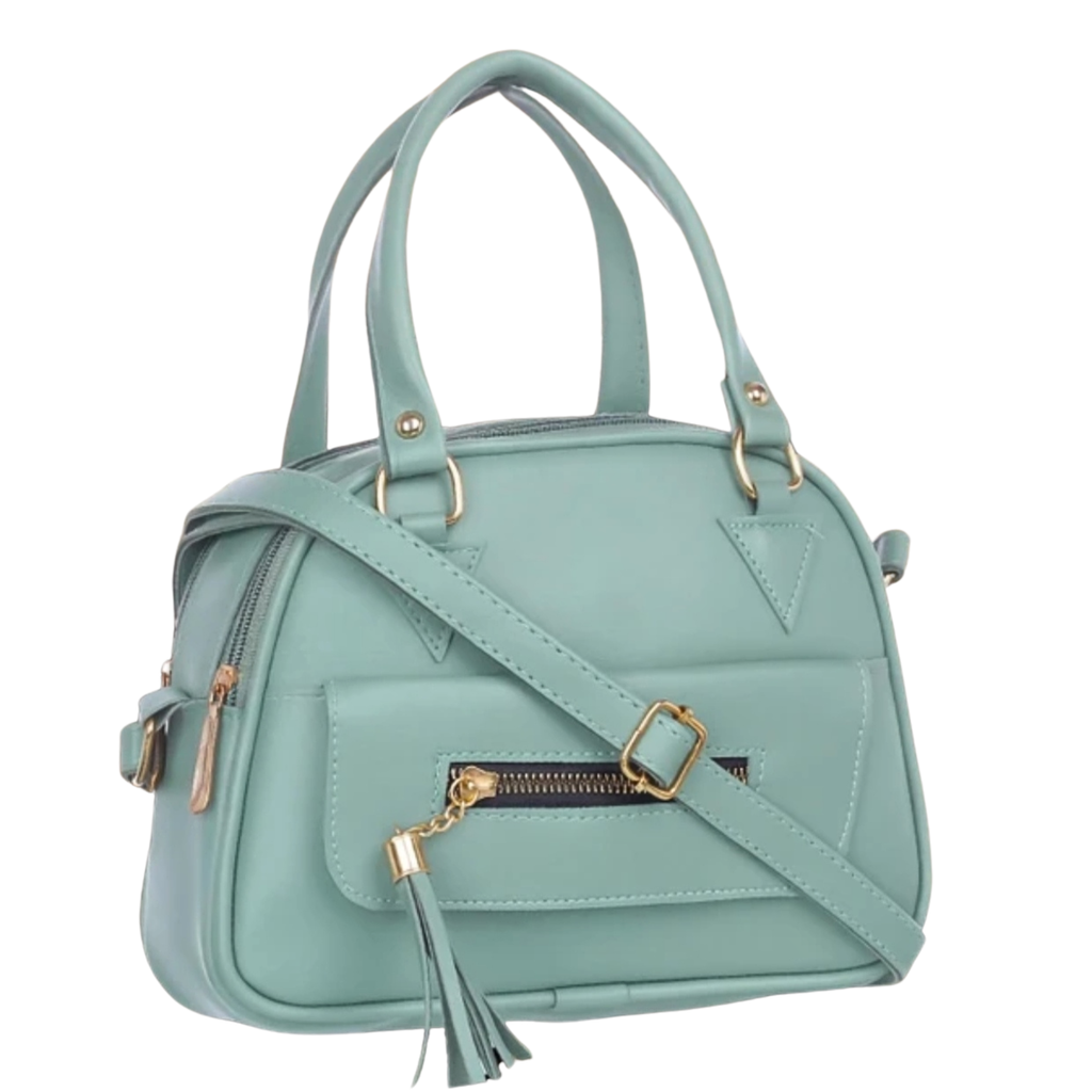 Green women’s handbag with shoulder and sling strap – Bag In Love