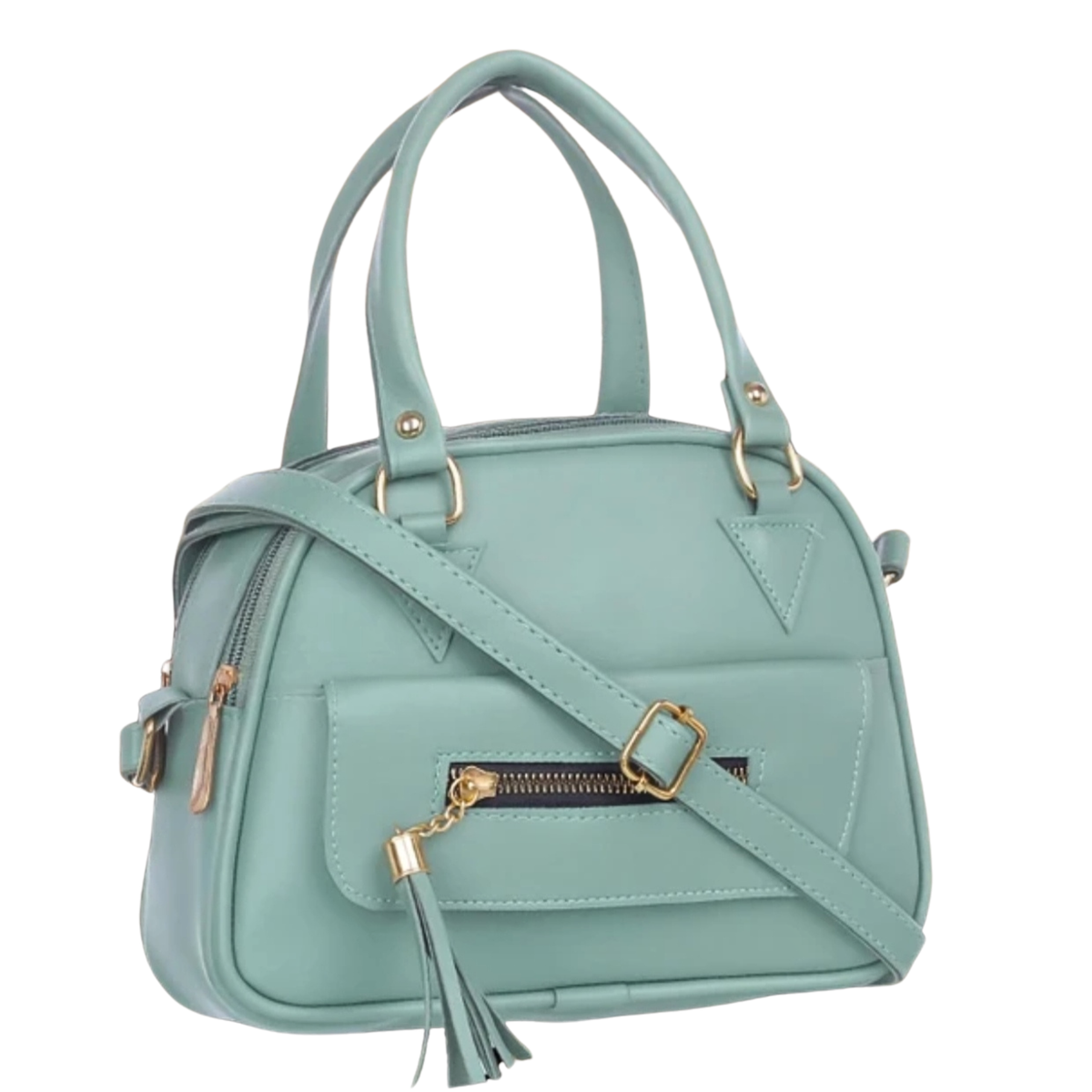 Green women’s handbag with shoulder and sling strap – Bag In Love