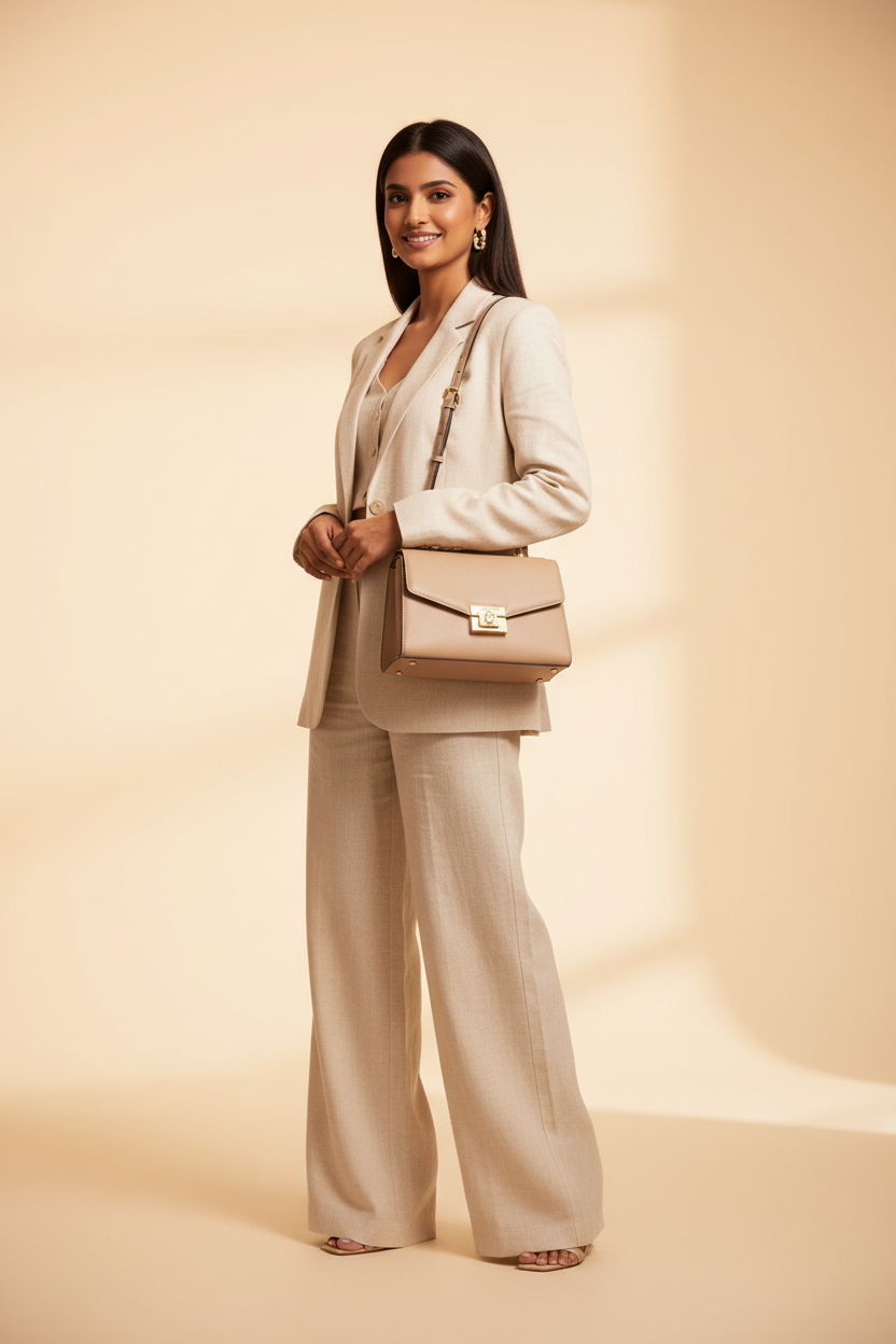 Woman carrying a premium handbag