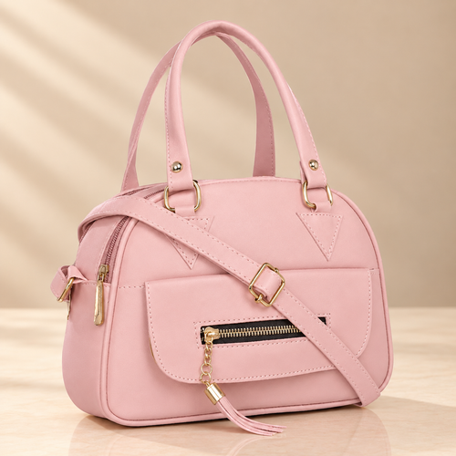 Pink women’s handbag with shoulder and sling strap – Bag In Love
