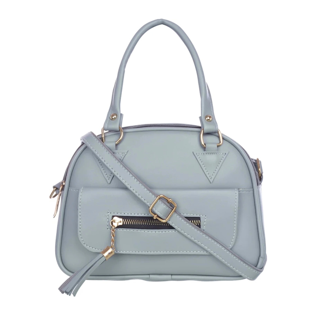 Graceful Tassel-Accented Structured Handbag