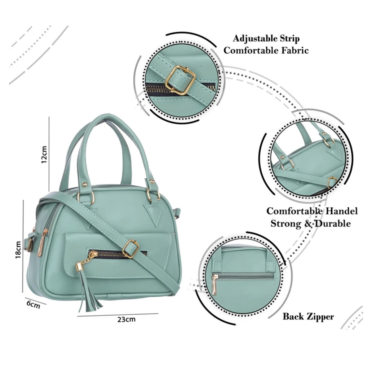 Graceful Tassel-Accented Structured Handbag