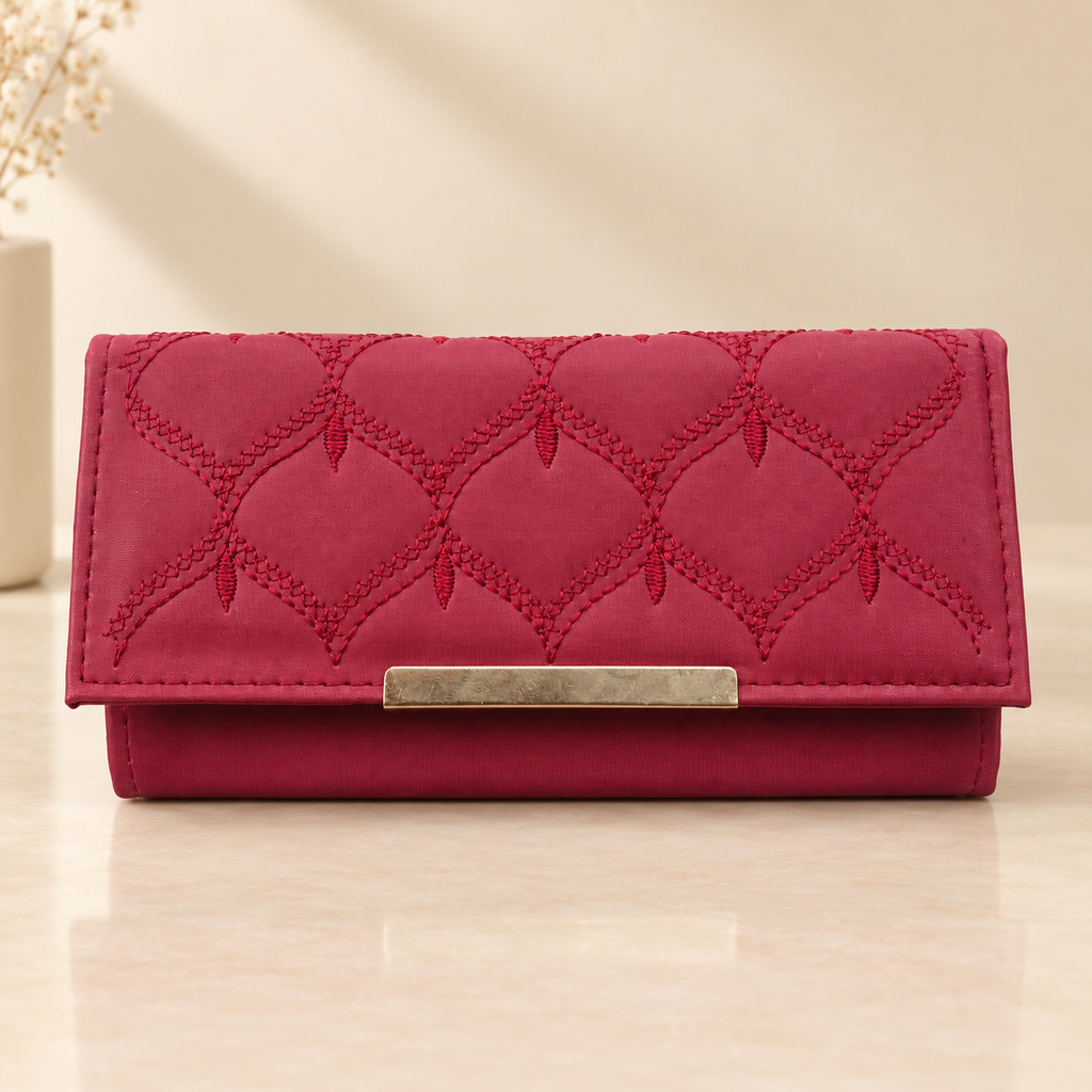 Bag In Love – Elegant Embroidered Women’s Long Wallet