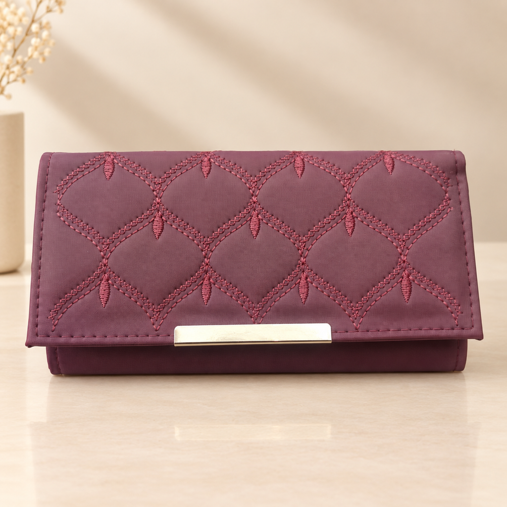 Bag In Love – Elegant Embroidered Women’s Long Wallet
