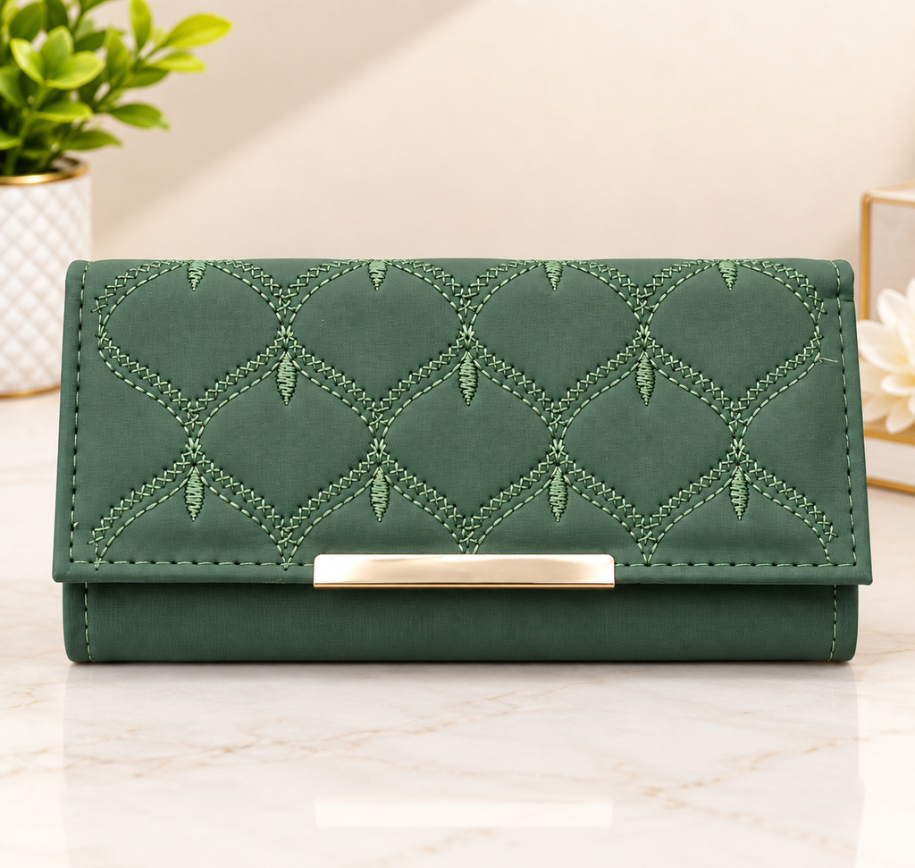 Bag In Love – Elegant Embroidered Women’s Long Wallet