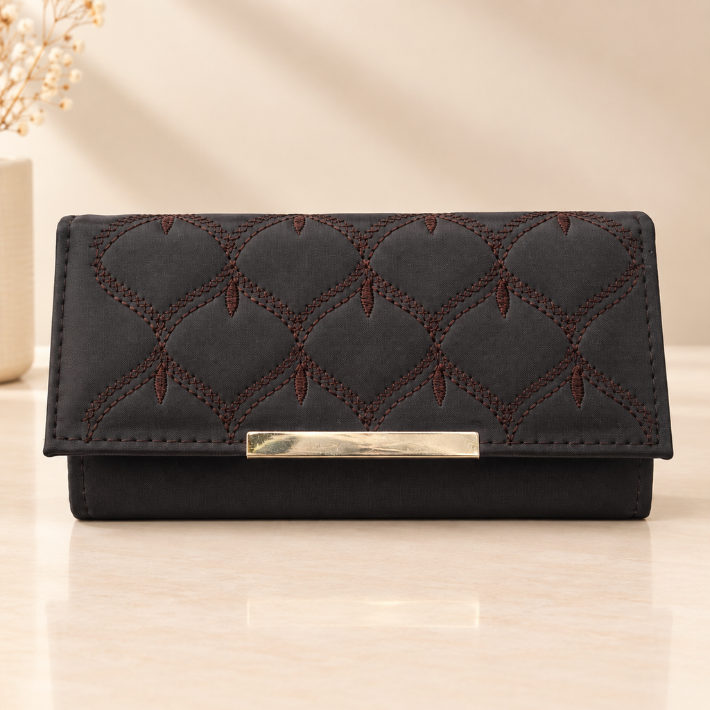 Bag In Love – Elegant Embroidered Women’s Long Wallet
