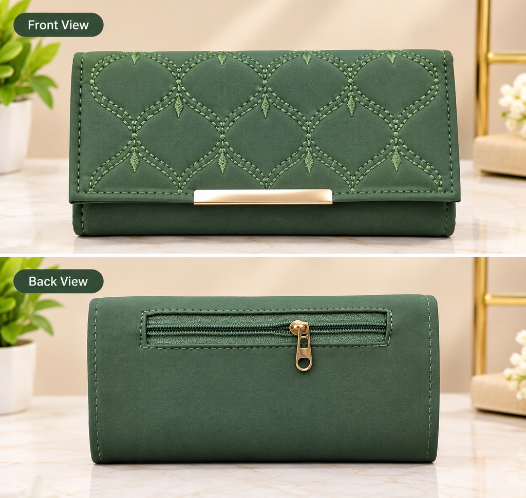 Bag In Love – Elegant Embroidered Women’s Long Wallet