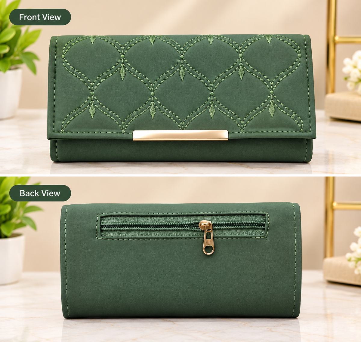 Bag In Love – Elegant Embroidered Women’s Long Wallet