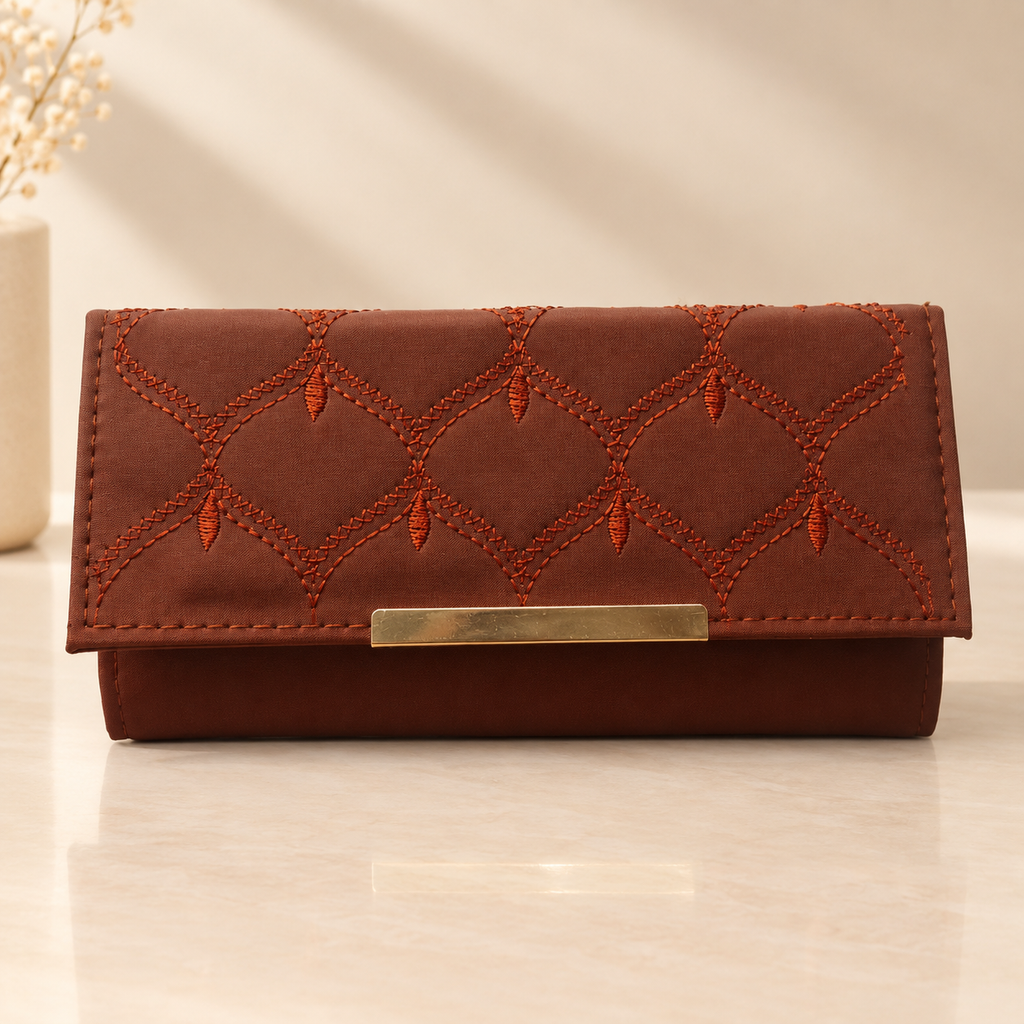 Bag In Love – Elegant Embroidered Women’s Long Wallet